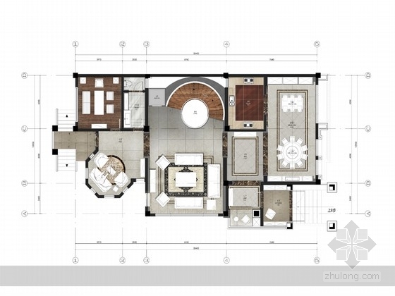 新古典床背景墙效果图资料下载-[成都]古典欧式三层别墅设计方案（含效果图）