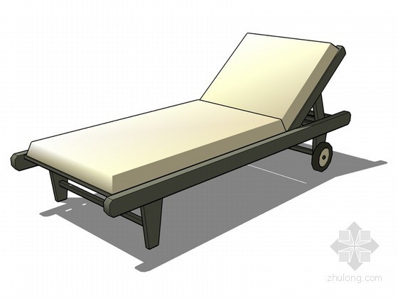 街边休闲商业模型资料下载-休闲躺椅SketchUp模型下载