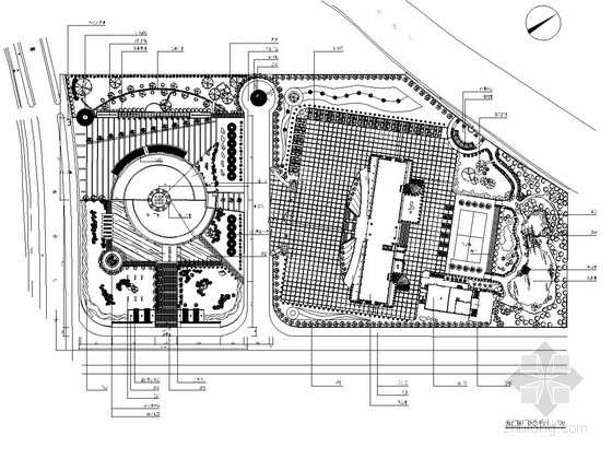 停车场景观设计dwg资料下载-[浙江]政府前广场景观设计施工图