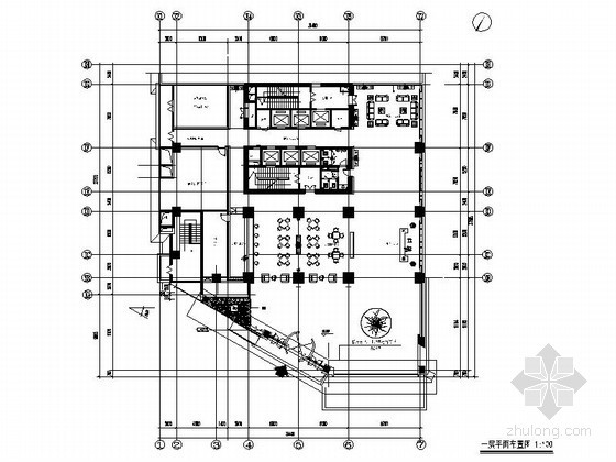 现代风格办公楼装修效果图资料下载-现代风格办公楼室内装饰装修施工图（含效果）