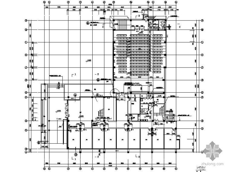 会议室投影平面图资料下载-[盐城]某中学综合办公楼装修图（含效果）