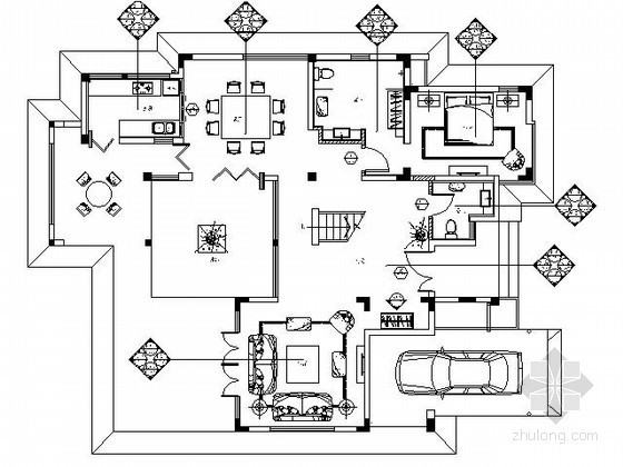 摩洛哥式风格酒店资料下载-[海南]摩洛哥风格样板别墅施工图
