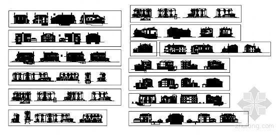 外立面效果图方案资料下载-十三款俄式别墅外立面建筑方案图