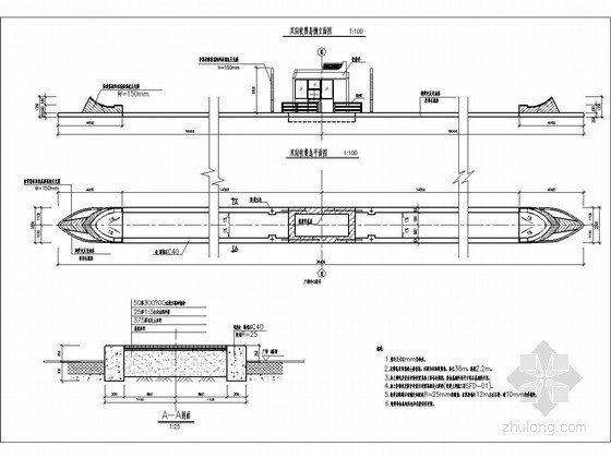高速公路收费站大棚建筑图资料下载-高速公路收费站岛设计CAD图