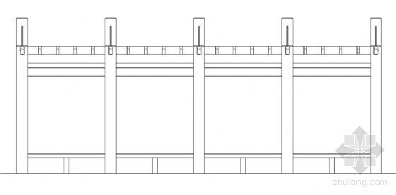 防腐木单臂廊架详图资料下载-单臂花架详图
