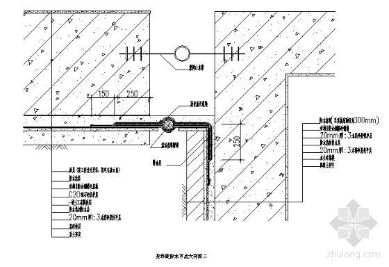 变形缝防水节点大样图(二)