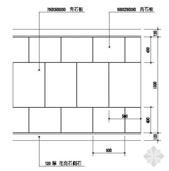 青石板贴面做法资料下载-园路青石板铺装及侧石做法