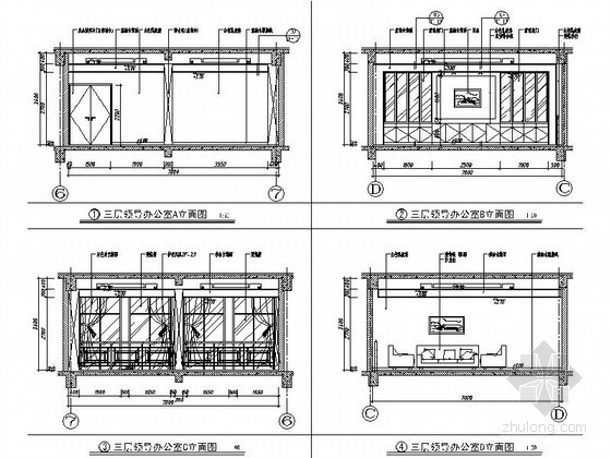 [南京]某高速公路应急养护保障用房办公楼室内装修图-图6