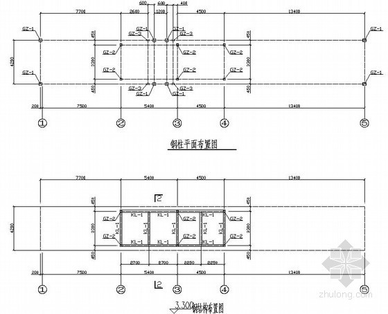 钢结构立柱大门资料下载-某小学大门钢结构设计图