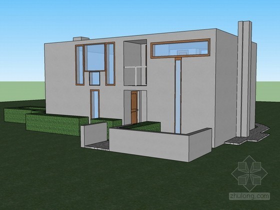 库哈斯艾瓦别墅资料下载-玛格丽特 艾修里克住宅sketchup模型