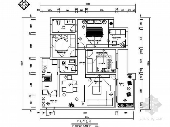 90平米室内装修案例资料下载-90平米现代三居装修图（含效果）
