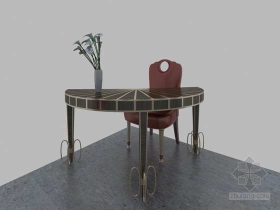 电脑桌椅组合3d模型资料下载-品牌桌椅3D模型下载