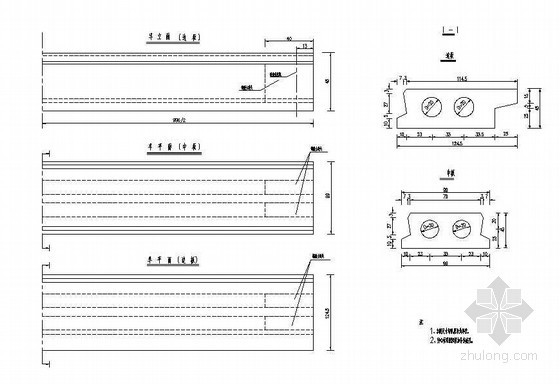 10m简支梁设计资料下载-10m简支空心板梁一般构造节点详图设计