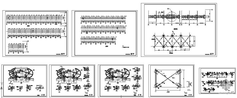 钢结构天窗设计节点详图资料下载-某1800天窗钢结构详图
