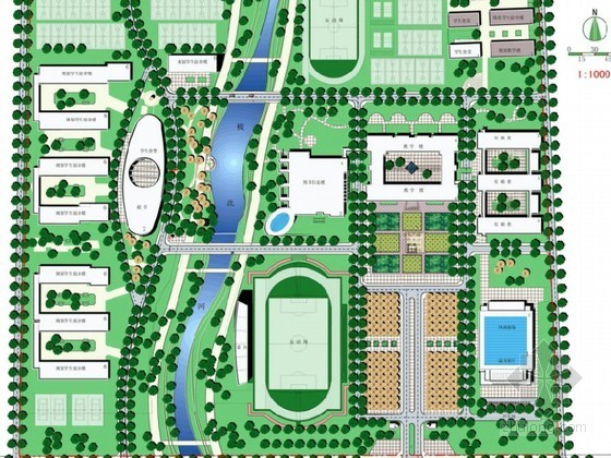 校园景观规划CAD资料下载-校园总体景观规划设计