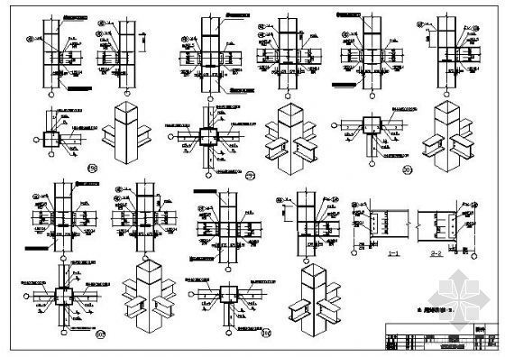 钢结构企业办公楼资料下载-某钢结构公寓办公楼详图