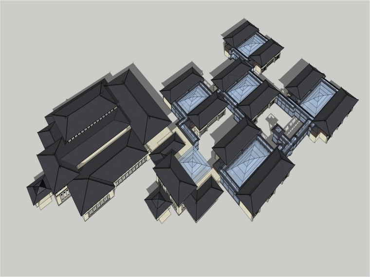 敦煌国际酒店金属屋面系统施工组织设计-2#楼鸟瞰图