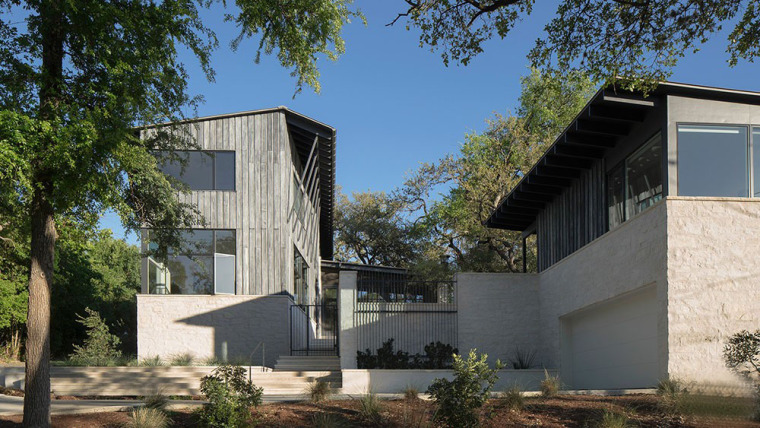 108现代风住宅案例资料下载-美国Austin山坡住宅案例