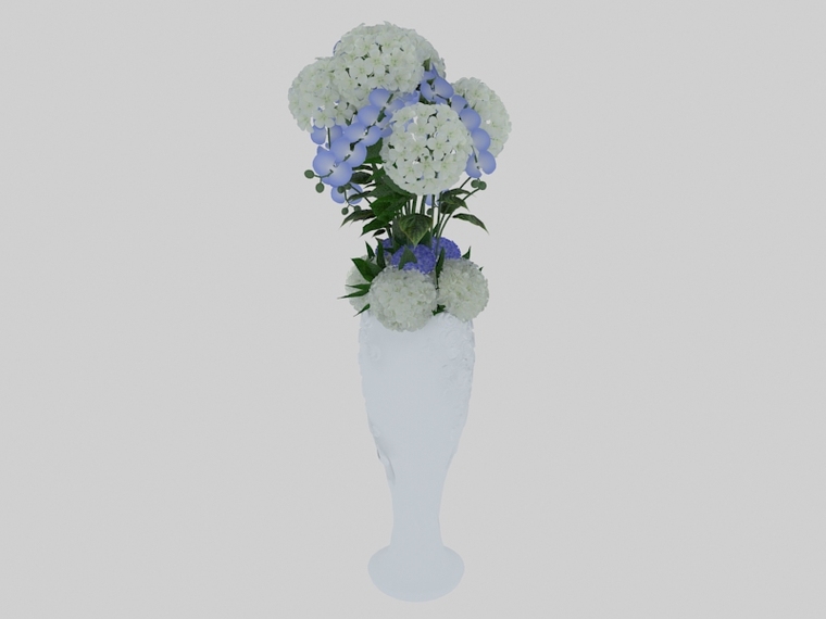 室内花瓶3D模型资料下载-精致花瓶3D模型下载