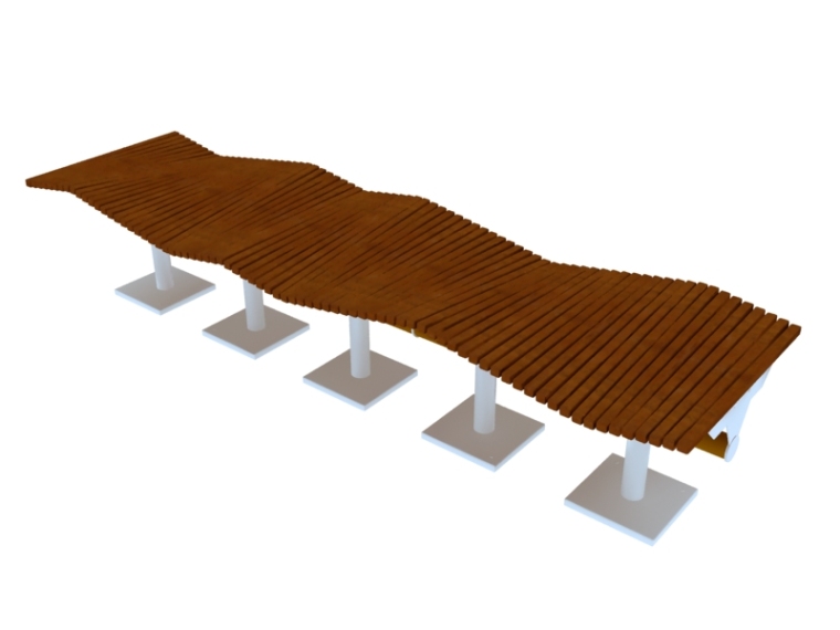 室外创意椅子设计su资料下载-室外景观椅子3D模型下载