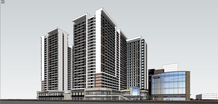 郑州知名地产大都会E4地块（知名地产百荣荣寓）加合建筑模型设计-W 15