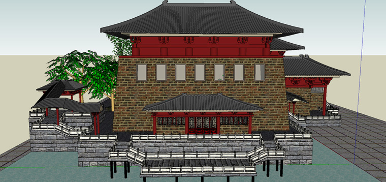 解读古建筑，Sketchup古建模型下载_1