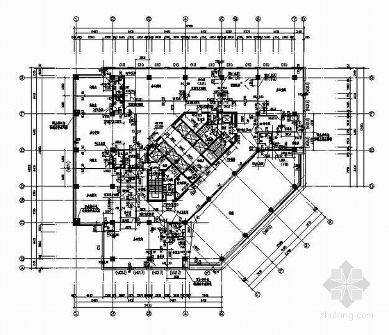 建施三至六层平面图资料下载-九至十层平面图(F10建筑施工图)