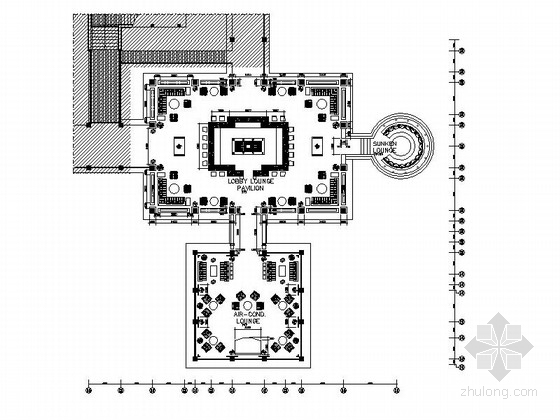 酒店大堂含CAD资料下载-[云南]泰式风情民族特色酒店大堂施工图（含效果图片）