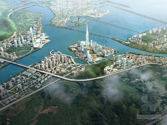 沿海旅馆设计方案资料下载-[珠海]现代新型沿海城市景观规划设计方案
