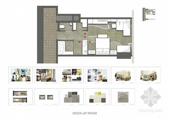 辽宁现代酒店设计资料下载-[大连]五星现代酒店样板房室内概念方案