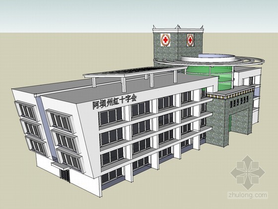 红十字会SketchUp模型下载