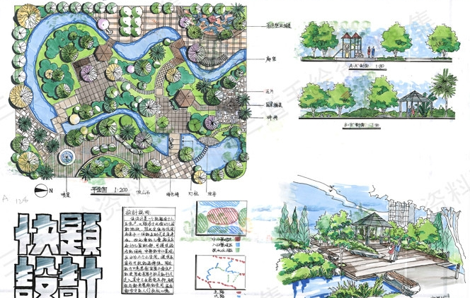 88套园林景观手绘快题设计方案（超全）_4