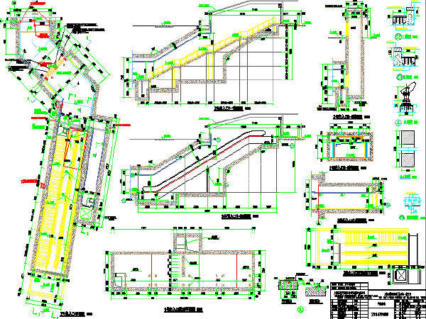 截排水沟cad图资料下载-2015年设计地下二层一岛一侧式站台三跨现浇箱型结构地铁车站设计图446张CAD