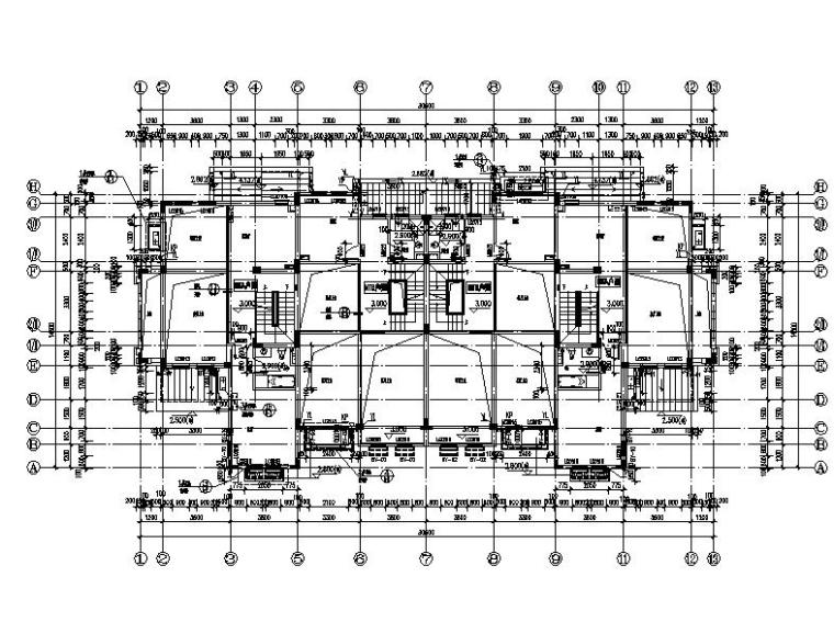 [南京]多层联排式住宅建筑立平面图（含六套方案）-多层联排式住宅建筑平面图