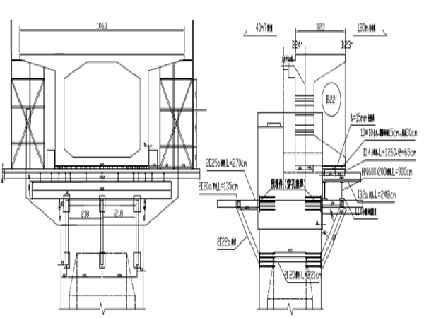 三跨连续刚构cad图资料下载-乌江特大桥连续刚构施工边跨现浇段支架计算书