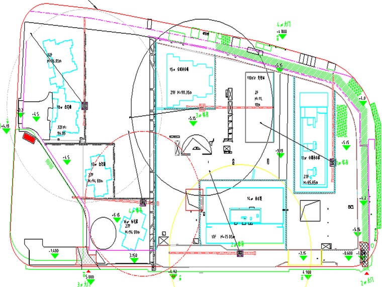 住宅小区施工总平面图（多张）-地上主体施工平面图