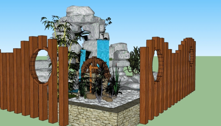 园林喷泉su模型资料下载-园林假山景石SU模型（179个）
