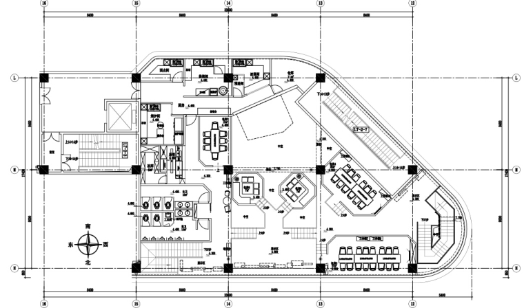 [郑州]胡桃里PDF施工图（附电气图、给排水）-二层家具平面布置图