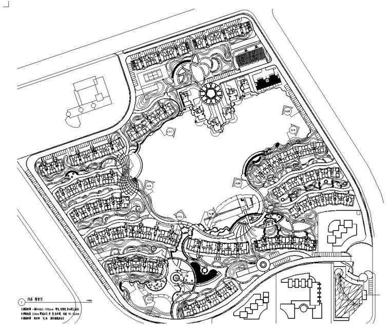 居住区道路cad资料下载-[天津]天津顺池蓝水园居住区全套景观施工图设计（包含CAD+51页）