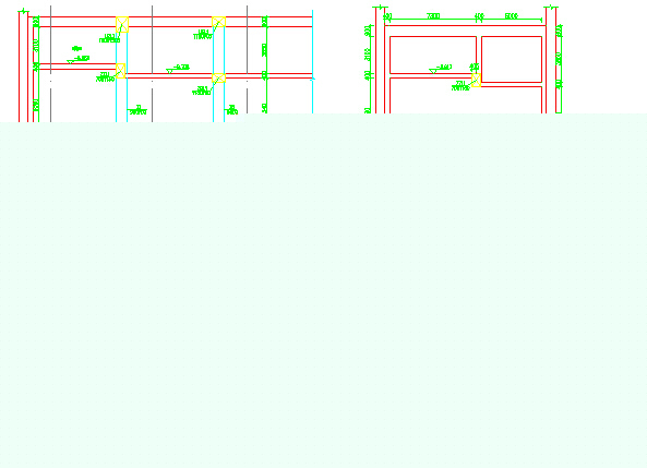 明挖顺作法T型换乘地下三层岛式地铁车站主体及附属工程设计图332张CAD（异形地连墙）-风亭结构横断面图