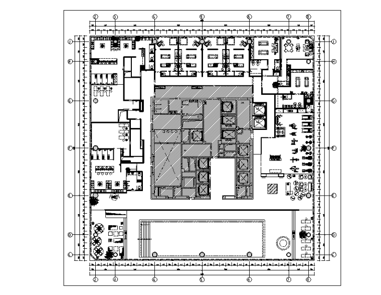 [广东]柏悦酒店设计施工图（附物料表+官方摄影高清图）-总地坪饰面图