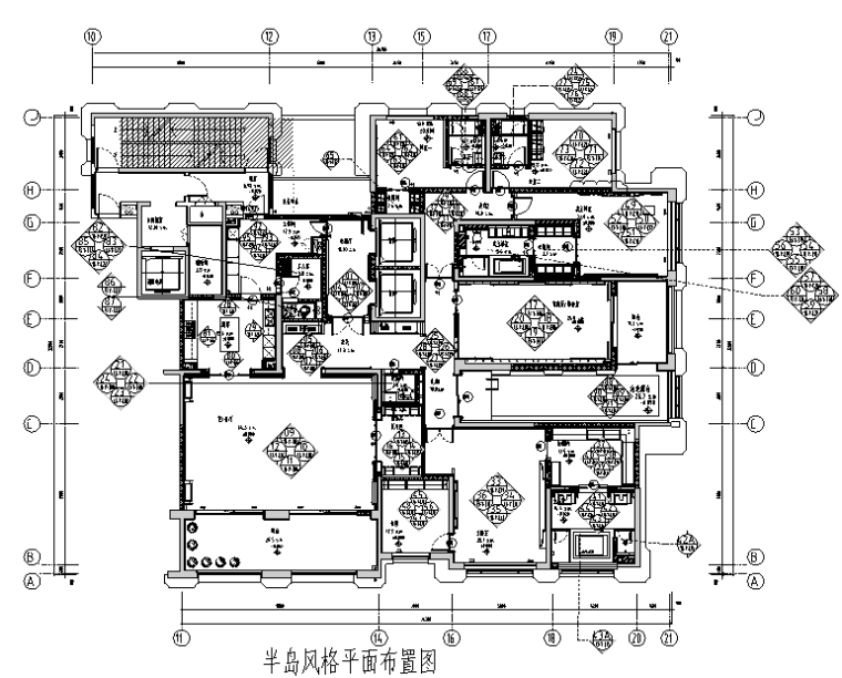 朝阳新城小区资料下载-新力洲悦样板房设计施工图（附效果图+材料表）
