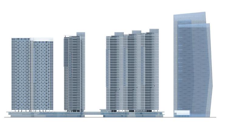 [广东]超高层幕墙立面多业态城市综合体建筑设计方案文本-超高层幕墙立面多业态城市综合体建筑立面图