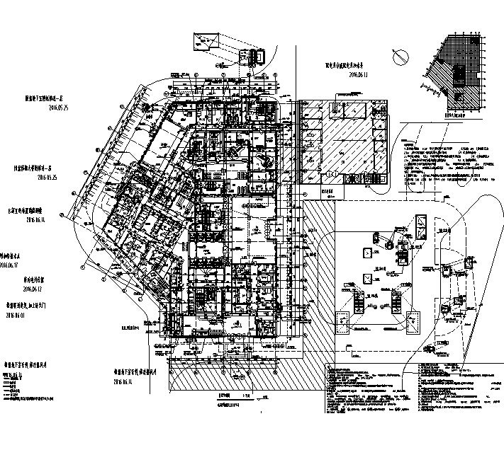 [湖南]高层框架结构市级医院综合楼建筑施工图（16年含水电图纸）-高层框架结构市级医院综合楼建筑平面图