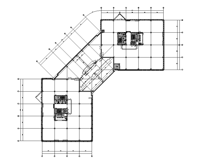 世邦机器科技集团办公空间设计施工图（附效果图）-连廊拆墙平面图