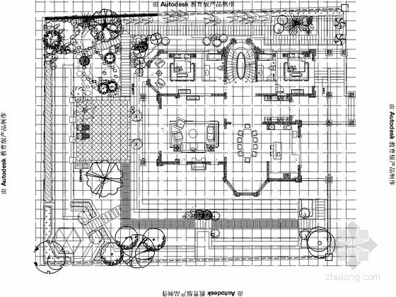 庭院景观节点图资料下载-[青岛]庭院景观绿化总平面施工图