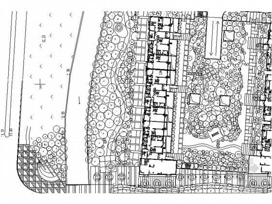 [青岛]魅力新城居住区景观规划设计施工图-乔木种植施工图 