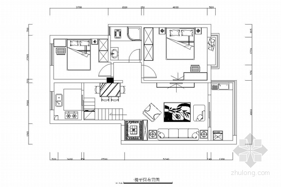 田园风格背景墙资料下载-[江西]托斯卡纳花园小区田园风格三居室复式装修图（含效果图）