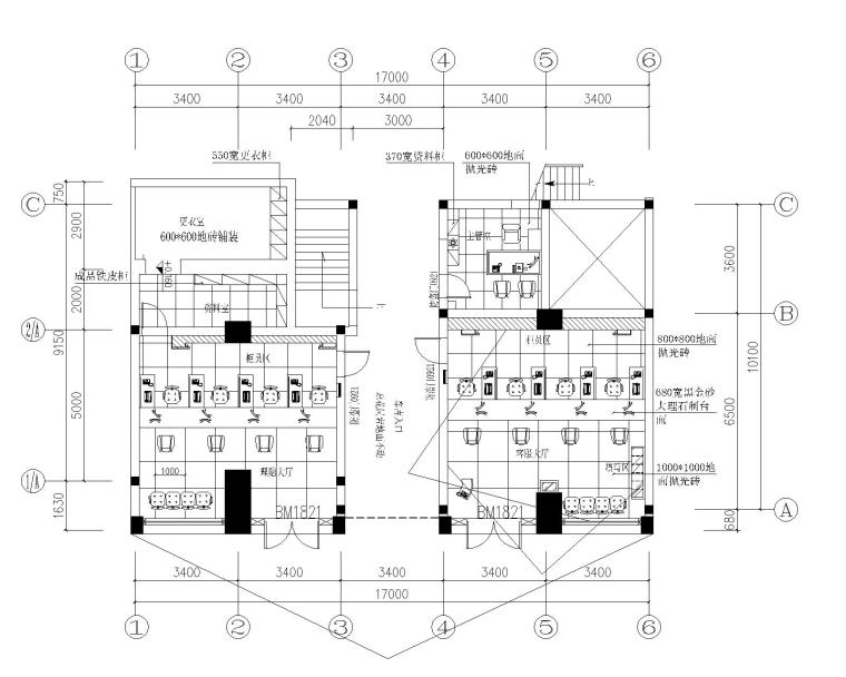 电梯公司办公空间装修设计资料下载-[浙江]现代风格-财产保险公司办公装修设计施工图