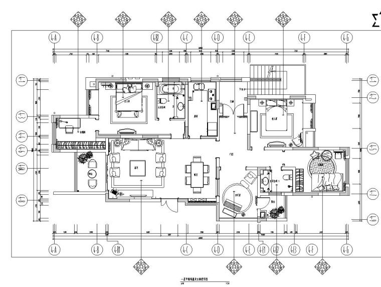 盛世融城别墅样板房室内施工图设计（CAD+实景图）-立面图